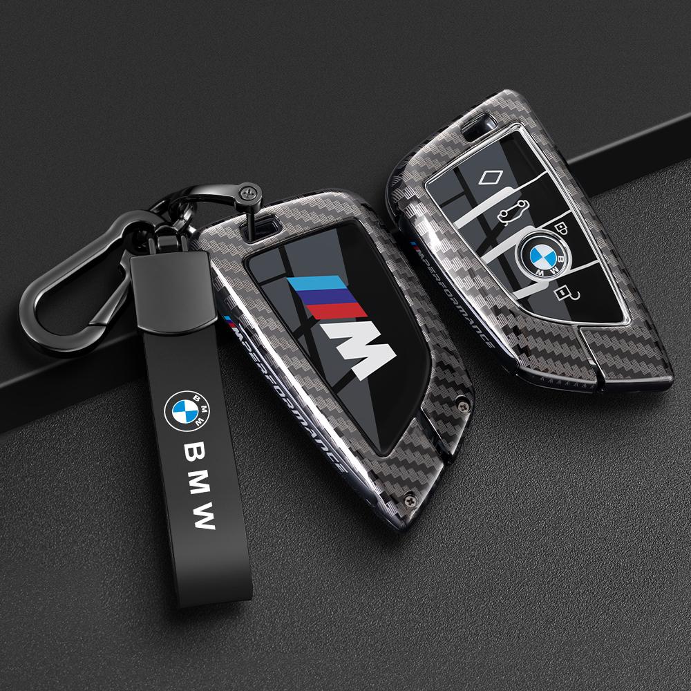 AABS1 Carbon fiber Car Key Case Cover Protect Shell For BMW 1 2 3 4 5 6 7 Series X1 X3 X4 X5 X6 X7 F20 G20 G30 G05 G11 F15 F16 G01 G02