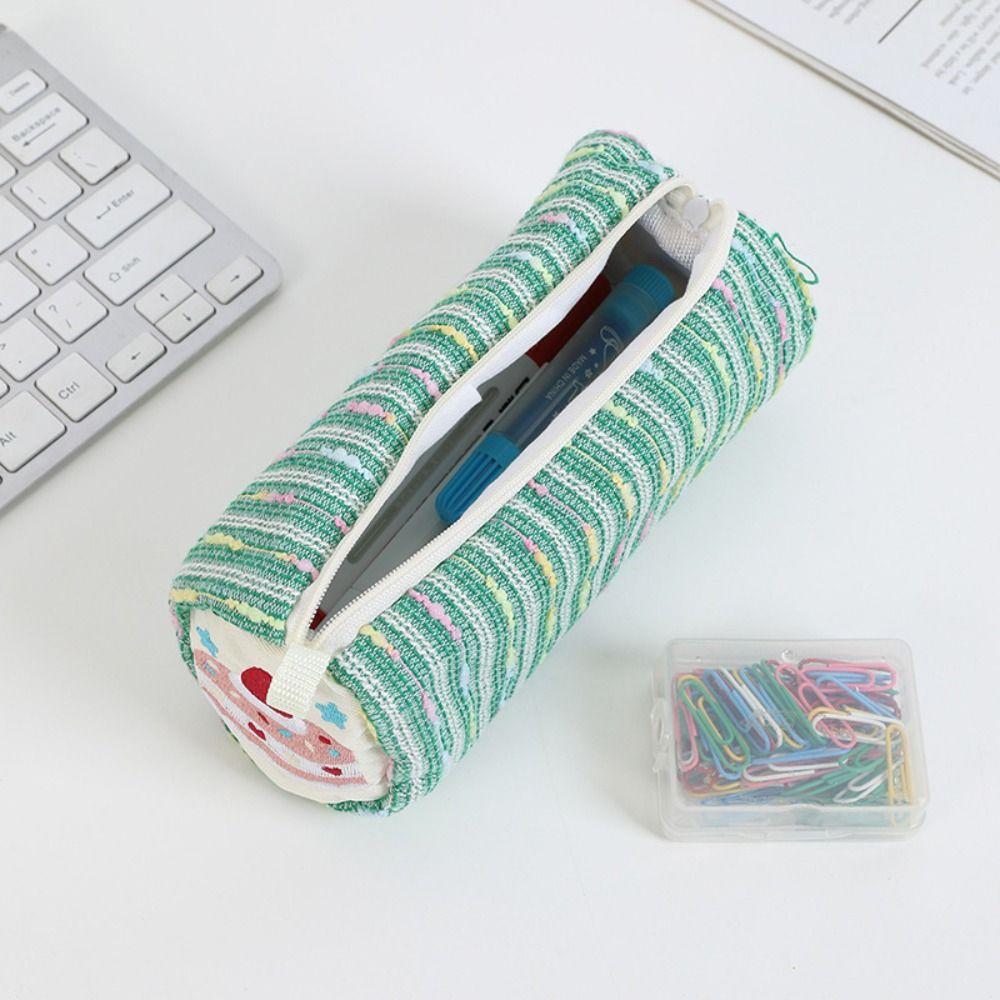 Large Capacity Pencil Case Embroidered Pen Box Portable Pen Bag  Boys/Girls
