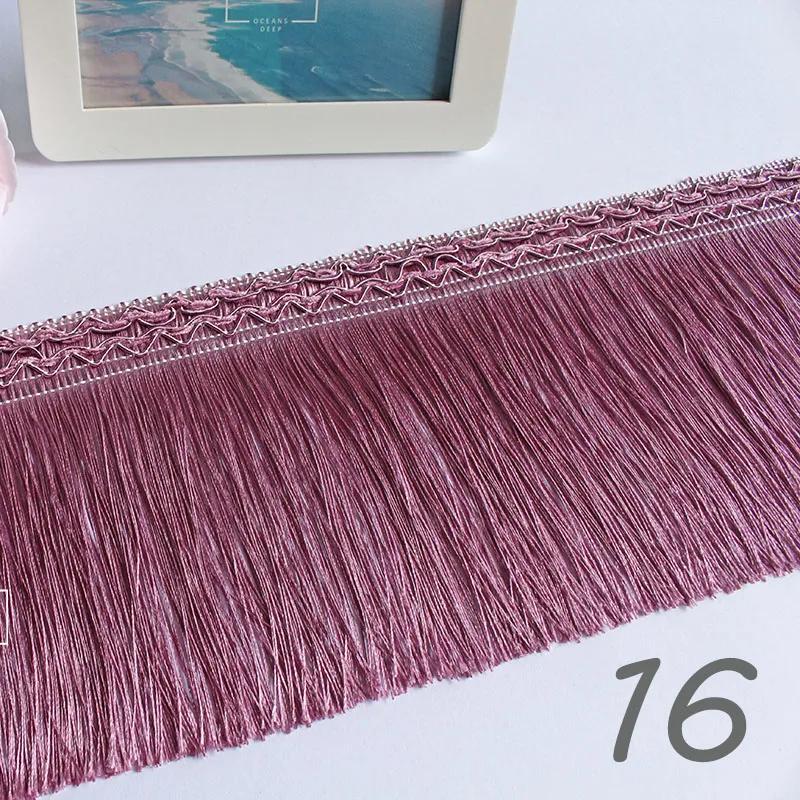 11.7M Braided Webbing Fringed Lace Boho Curtain Trim 16cm Width Polyester Tassel DIY Upholstery Decor European Trim Accessories