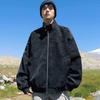 Men's Suede Jacket with Fleece, Thickened Stand-Up Collar - Trendy Warm Autumn/Winter Casual Jacket for Young Men