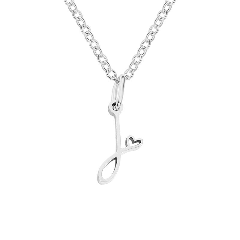 eManco Women's Niche Stainless Steel Letter Clavicle Necklace