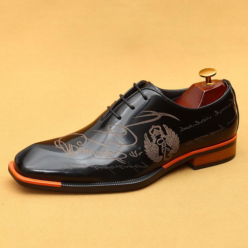 

Foreign Trade Explosion Мужская обувь из лакированной кожи Глянцевая кожаная обувь Мужская обувь из натуральной коровьей кожи в британском деловом стиле 44