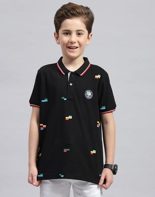Boys Printed Collar Neck Pure Cotton T-Shirt