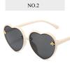 New Fashion Brand Heart Kids Sunglasses Children Cute Pink Cartoon Bee Sun Glasses Girls Boys Baby Gradient Eyewear