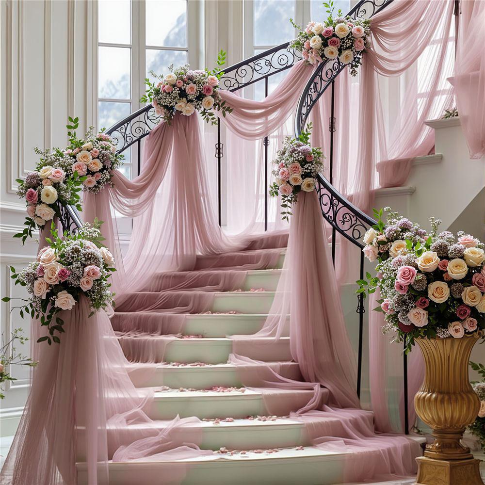 10/5/3/2/1M Wedding Tulle Backdrop Curtains,Sheer Backdrop Curtains,Birthday Party Baby Shower,Photography Backdrop Decoration
