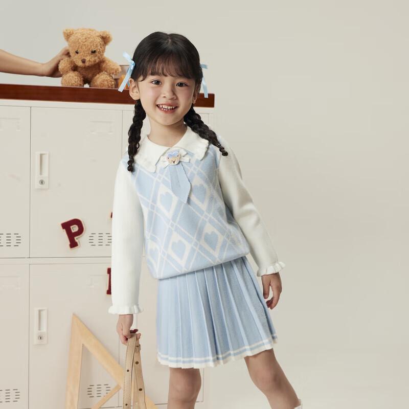 PawinPaw Cartoon Bear Girls Knitted Dress 90
