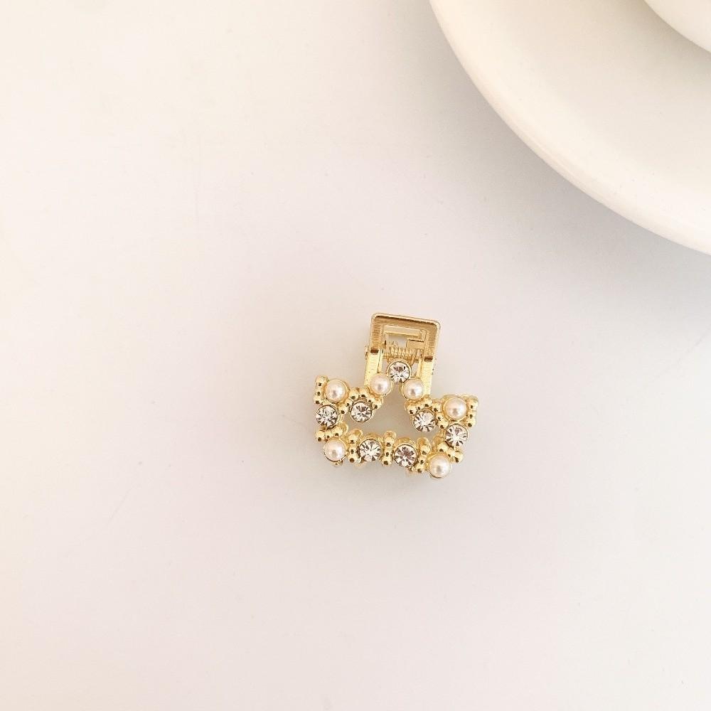 

Alloy Mini Hair Hairpins Rhinestone Crab Claw Clip Gifts Pearl Hair Clip 3