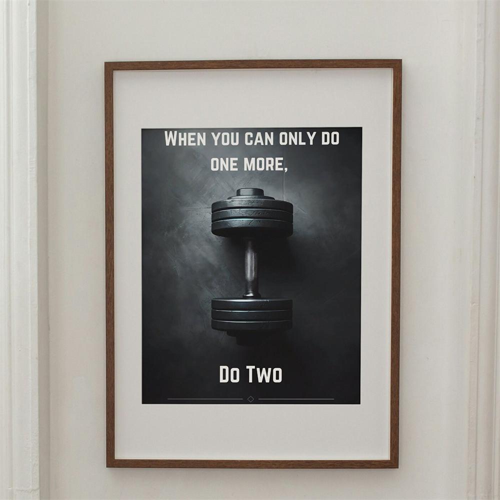 Fitness Motivation Poster Gym Wall Art Fitness Quotes One More Rep Workout Motivation Prints Gym Room Self Development Decor 21X30CMNo Framed