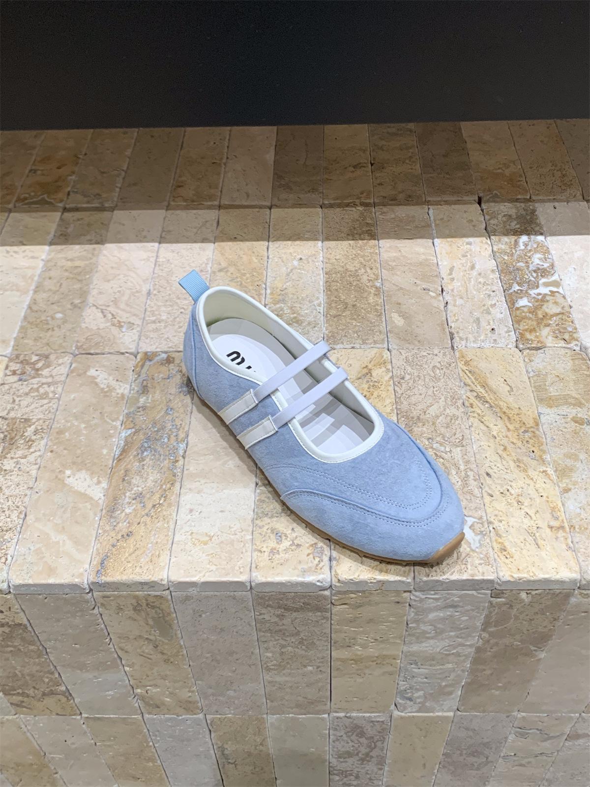 

Flat leather red Dexun shoes ballet Mary Jane single shoes women s shoes 2025 spring and summer casual sports shoes 40 синий