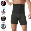 Sauna Shorts for Men Sweat Pants High Waisted Compression Underwear Tummy Control Shapewear Workout Training Capris Body Shaper Boxer Briefs