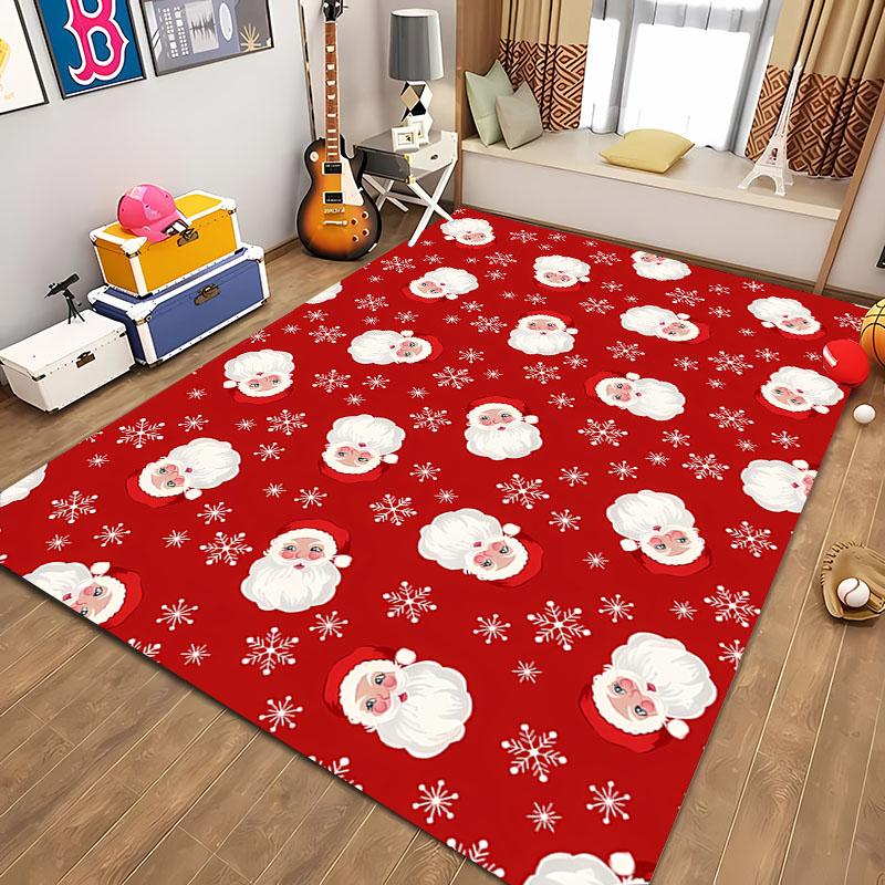 

3D Рождественский Мультяшный Ковер, Ковер для Гостиной Спальни Домашний Декор, Ковер для Сада Газона, Коврик для Кухни Детской Спальни, Рождественский Подарок 40x60cm (16x24in)