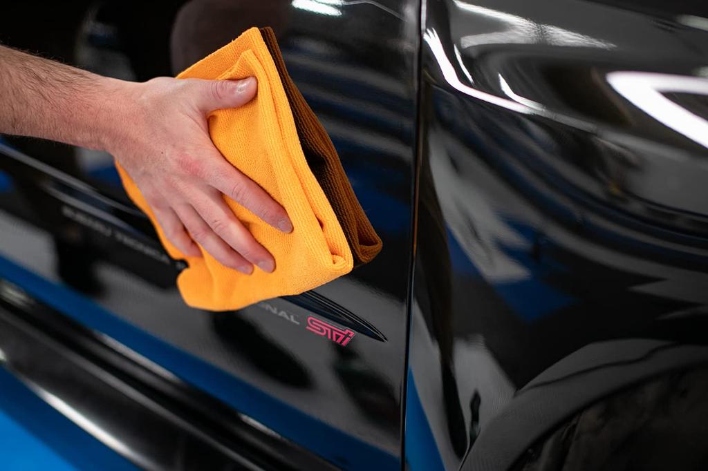 The Rag Company Edgeless Pearl 12 Pieces Edgeless Pearl Car Wash Detailing Coated Towel (Orange)