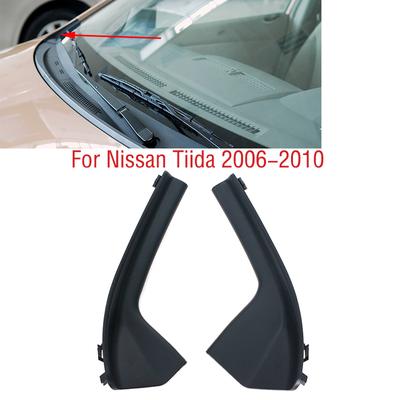 2PCS For Nissan Tiida 2006 2007 2008 2009 2010 Car Front Windshield Wrap Corner Trim Wiper Side Trim Cover Lid For