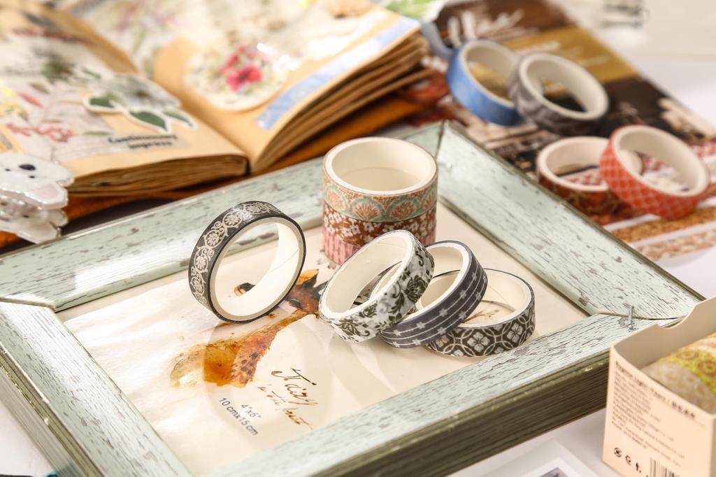 YUBX Masking Basic Washi Tape Kollektion mit Retro Geometrischen Dünnen Streifen für DIY Geschenk und Geschenkdekoration Erinnerung an das Band, 60-teiliges Set,