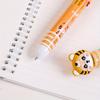 10pcs 0.5mm Cute little tiger ten-color ballpoint pen hand account marker pen 10 color cartoon head press ballpoint pen graffiti pen