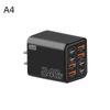 1Pcs 8 In 1 Fast Charging Phone Charger Power Adapter 240W Gan Usb C Charger Type C Eu/Us/Uk Plug Wall Charger For Phone