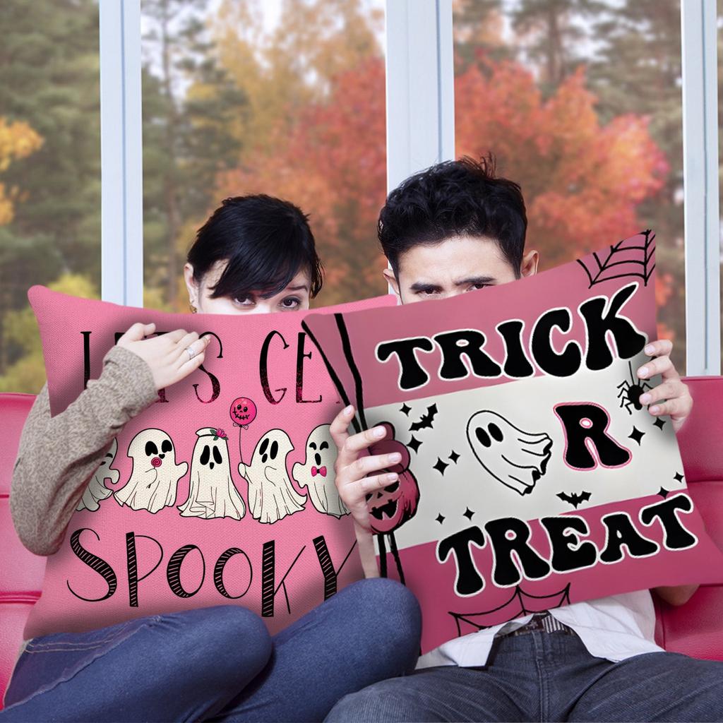 Halloween Festival Decoration Living Room Sofa Cushion Pillow Cover Offices Waist Pillow Cover (excluding Core)