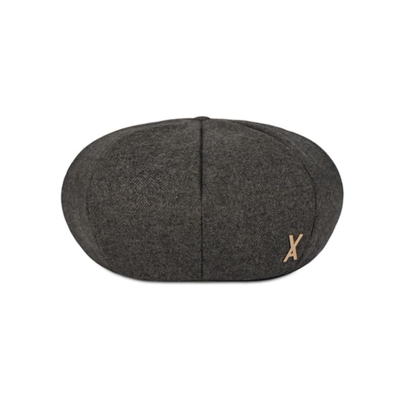 VARZAR VA Studded Octagonal Wool Beret Gray