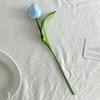 Artificial Tulip Flower 13" Long Stem Fake Tulip Realistic Real Touch PU Faux Flower for Spring Easter Home Kitchen Wedding Decoration