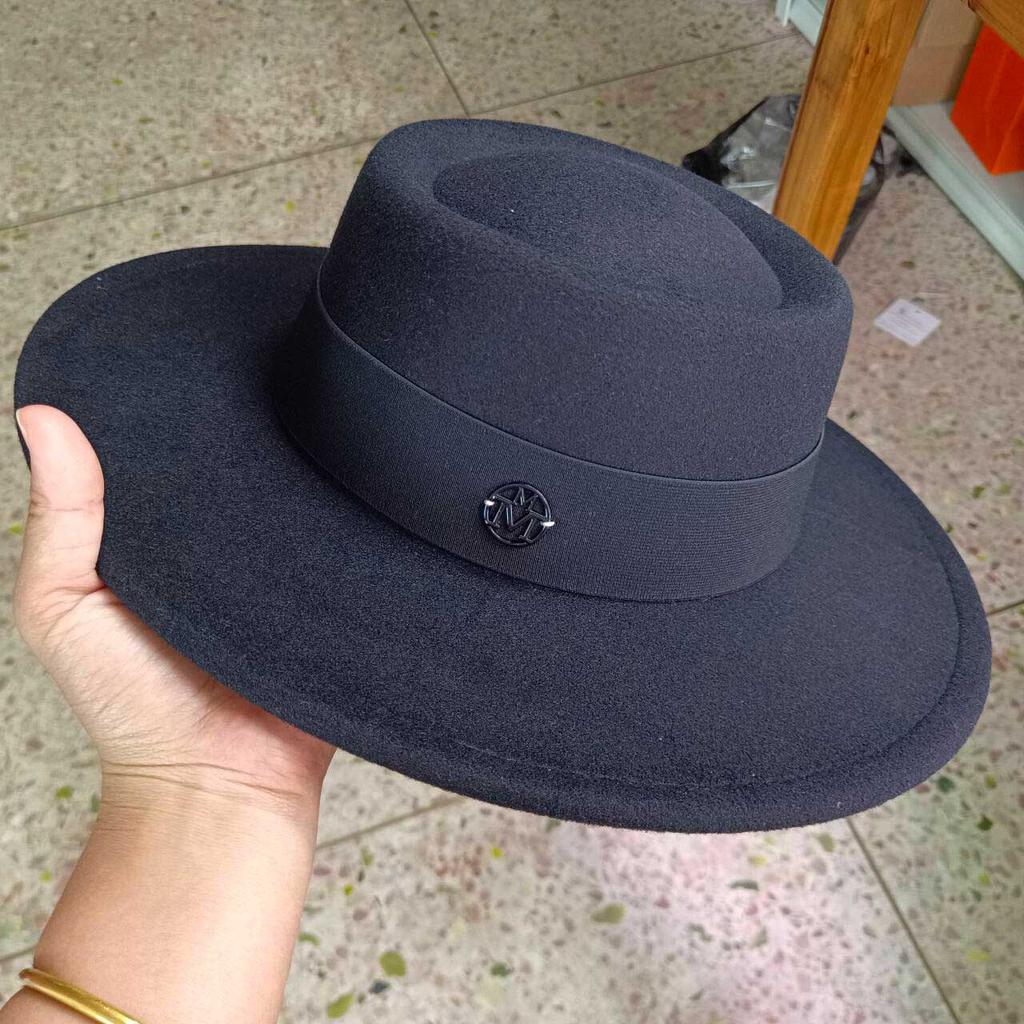 Fedora Autumn And Winter Hat Letter Accessories French Retro Punk Men And Women Wide Brim Hat Gorras Hats For Man