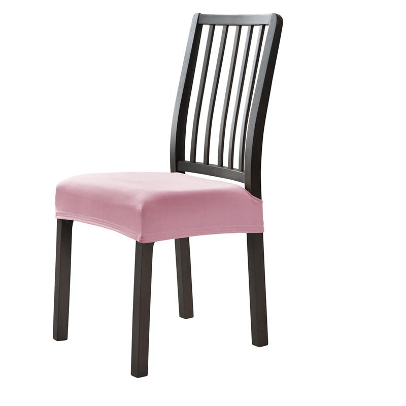 1 ks Měkký Sametový Potah Sedáku Jídelní Židle Jednobarevné Potahy na Židle Odnímatelné Protiprachové Podsedáky na Židle Slipcovers Hotel Domov