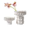 White Thread Lace Ceramic Vase Frosted Abstract Handicraft Ornament Flower Arrangement Accessories Home Decoration Vases Pots