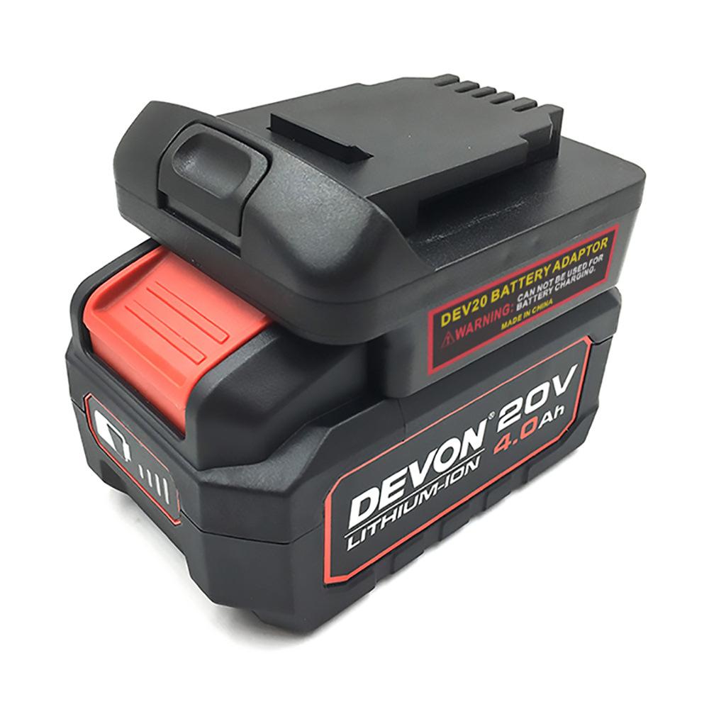 Battery Converter Adapter for DEVON 20V Lithium Batteries Converter for Dewalt DCB Series 18V/20V Lithium Battery Power Tools