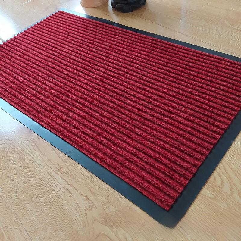 Modern Simple Patterned Corrugated Doormat With Absorbent Fibers For Indoor And Outdoor Use
