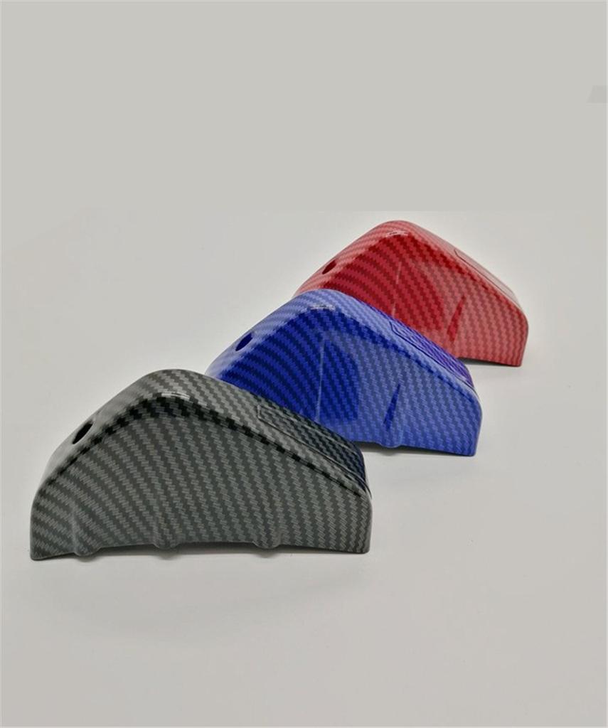 4x Universal Red Carbon Fiber Look Car Rear Bumper Lip Diffuser Shark Fins Cover