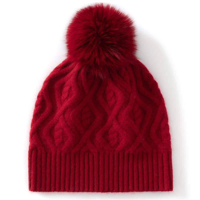 Warm Knit Cashmere Slouchy Hat: Versatile, Ear-Protective Head Covering for Autumn & Winter, Fits Large Circumferences
