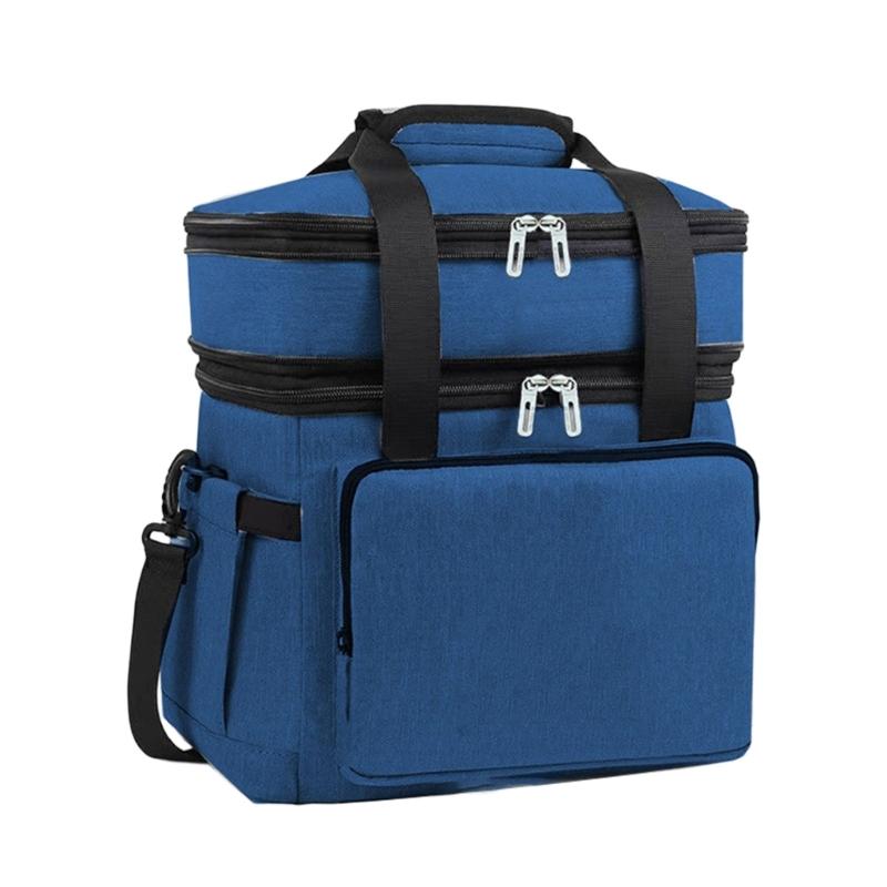 Strong Thermal Hand Bag with Multiple Pockets Leakproof Design Food Carriers for Office Meals Beach Trip & Daily Commute