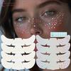 1 Sheet Long Lasting Effect Glitter Freckles Holographic Stickers Waterproof Heart Freckle Temporary Tattoo Stickers Face Makeup