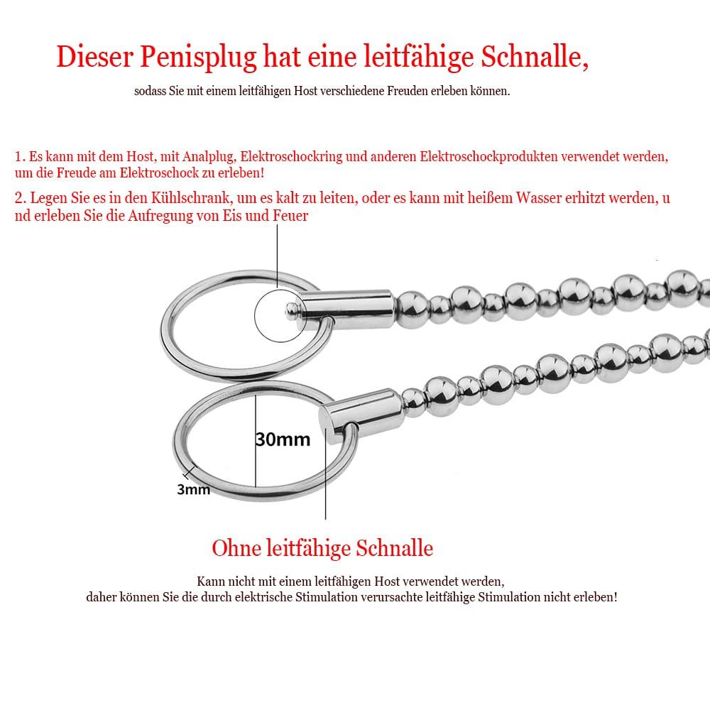 Edelstahl Harnröhrenkugeln Sounding Massagegerät Insert Katheter Penis Plug Harnröhren Dilatator Männlicher Schwuler Stimulator Sexspielzeug für Männer