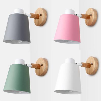 Wall Lamp Macaron Simple Iron Decor Wall Sconces For Bedroom Bedside Study Entryway Aisle Nordic Home Indoor Decorative Lights