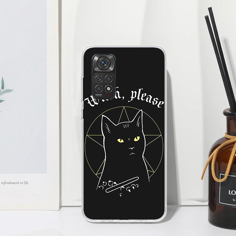 Witch And Cat Colorful Cute Phone Case For Xiaomi Redmi Note 15 13 14S 14 Pro Plus 12S 11S 10S 12 11E 10 11T Art Fundas Back Cov