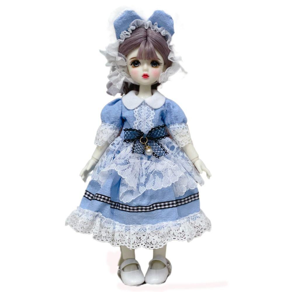 Lorita 1/6 BJD Doll Clothes with Headwear Toy Accessories Fashion Girl Birthday Gift  Children