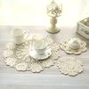 Runde Handgehäkelte Deckchen Vintage Tassenuntersetzer Baumwolle Häkeln Tischset Hochzeit Servietten Stoff Spitze Platzsets Dekorativ