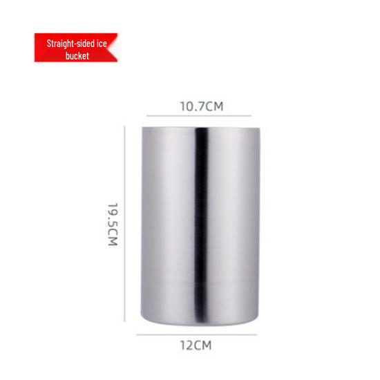 3L Stainless Steel Double-Layer Insulated Ice Bucket & Creative Beer/Wine Barrel Lunch Box