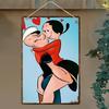 Peinture décorative métallique rétro pour la Saint-Valentin pour chambre à coucher de couples, salon, café, bar, restaurant