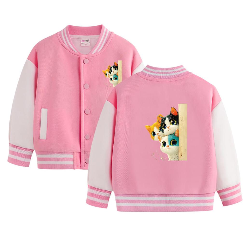 Children's American Baseball Jackets: Fashionable Casual Wear for Boys and Girls - Perfect for Spring, Autumn, and Winter.