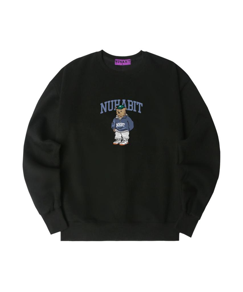 NUHABIT N/H Bear Arch Oversized Sweatshirt (Gom4-1Nh1081)