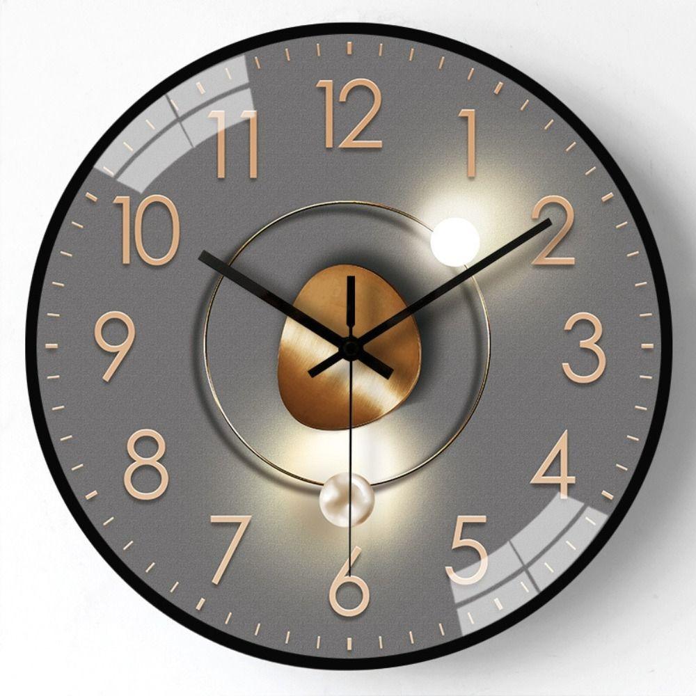 Non-Ticking 8 Inches Wall Clock Quartz Silent Movement Mute Clock Fashion Geometric Design Hanging Watch Kitchen