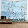 BohemianBlue Flowers And Birds Wall Hanging Bedding Tapestry (150*150CM)