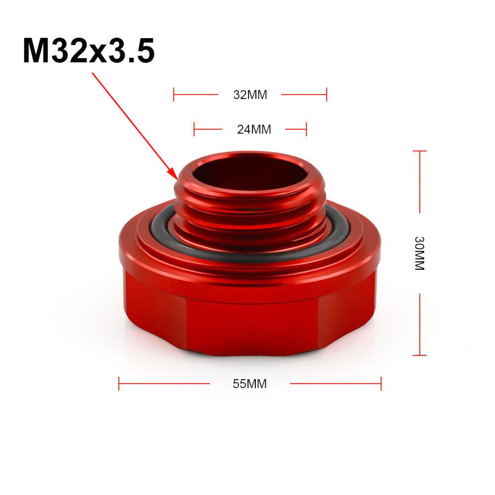 Red Oil Filler Cap Cover + Oil Dipstick For Honda Civic Accura K20 K Series