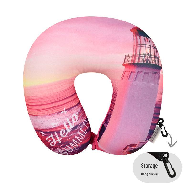 U-Shaped Foam Neck Pillow for Travel, Office Naps, and Car Support