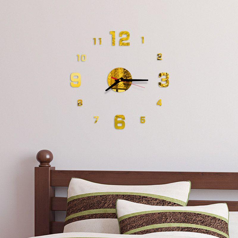 Elegant 3d Diy Acrylic Digital Wall Clock For Creative Home Living Room Decoration