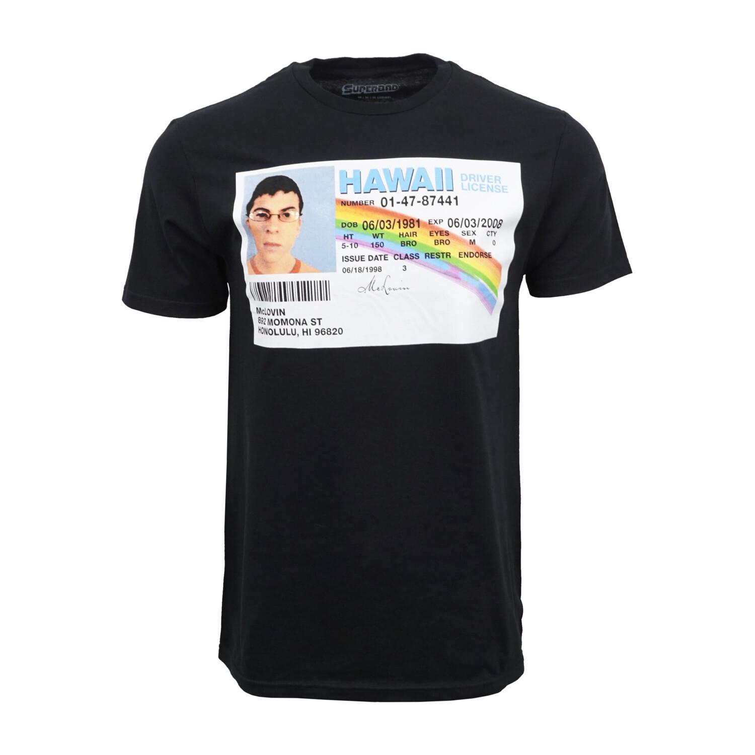 Cult Classic McLovin Driver License Superbad Movie Unisex T-shirt OFFICIAL ITEM XL