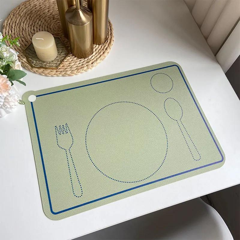 Kids Cartoon Printed Cute PVC Leather Placemats Waterproof Heat-Resistant Cartoon Table Mats Children's Lunch School Desks
