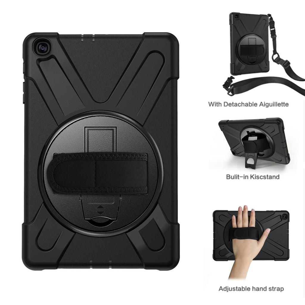 T510 Anti-Fall Protective Case for Tab A 10.1 inch Tablet with Hand Strap and Bracket, Non-Slip Cover (T515)
