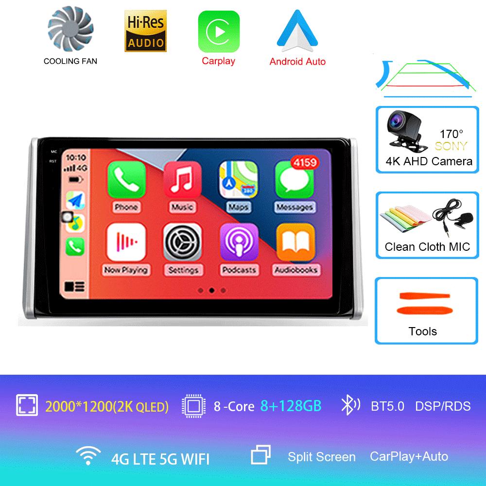 For Toyota RAV4 XA50 2018 2019 2020 Car Radio Android 14 Carplay Navigation Multimedia GPS Player Stereo WiFi+4G Video DSP 2 DIN